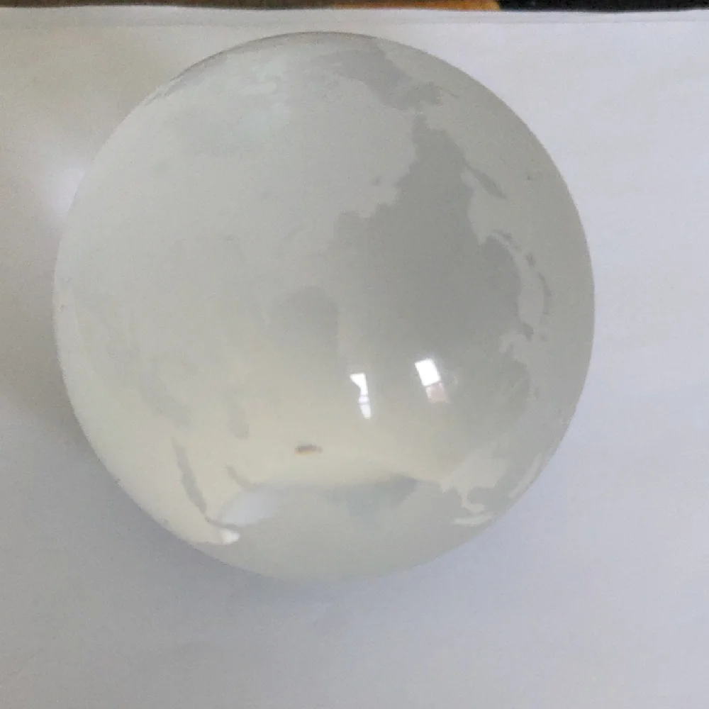 Tiffany & Co Frosted Glass Globe Paperweight, Vintage, Frosted, 3  1/2